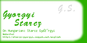 gyorgyi starcz business card